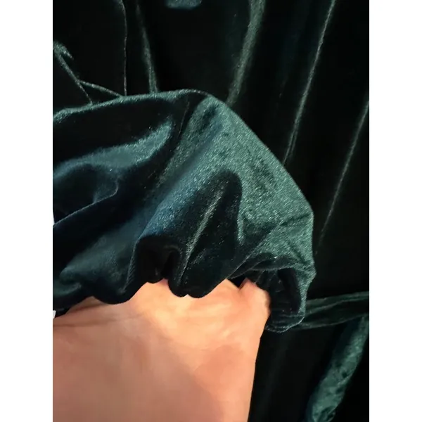 Draper James RSVP Velvet Dress Emerald‎ Green Tie Back Ruffle NWT Holiday XL - Image 6