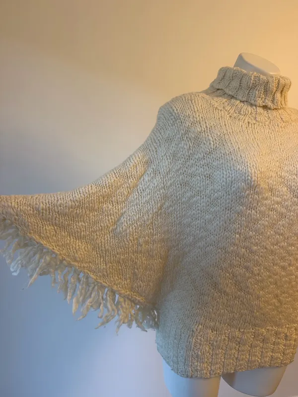 Divided H&M Cream Turtleneck Batwing Sweater - Image 2