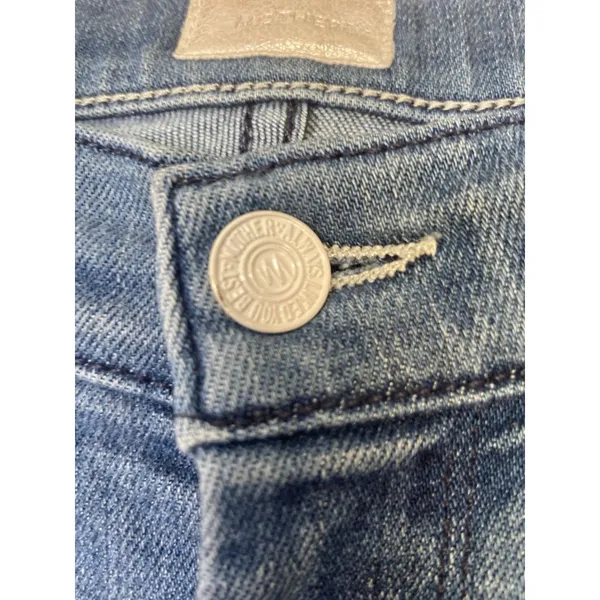MOTHER Vamp Fray Jeans In Crack The Whip‎ Wash Women’s Size 26 Preppy Classic - Image 6