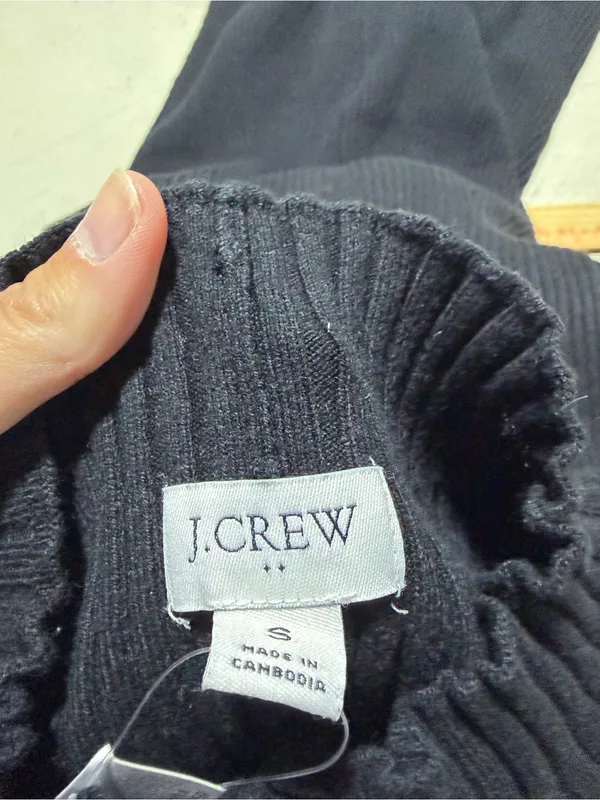 J. Crew NWT Black Ribbed Long-Sleeve Knit Dress small MSRP$128 - Image 5