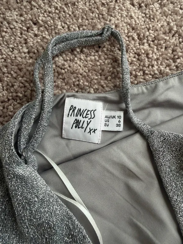 Princess Polly Gray Sparkly Mini Dress - Image 4
