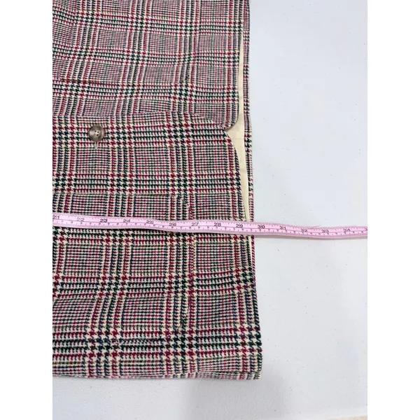 Vintage Talbots Blazer Red Plaid 100% Wool Two Button Jacket Size M - Image 11