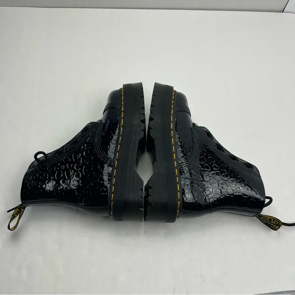 Dr. Martens Sinclair Leopard Emboss Patent Leather Platform Boots‎ Womens 5 NWOT - Image 9
