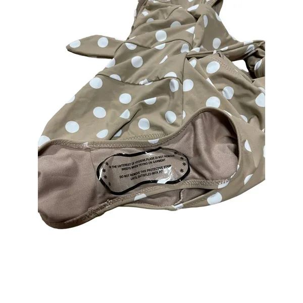 NWT New ENVYA SWIMSWEAR Belen Double Tie Polka Dot Swimsuit One Piece Small - Image 5