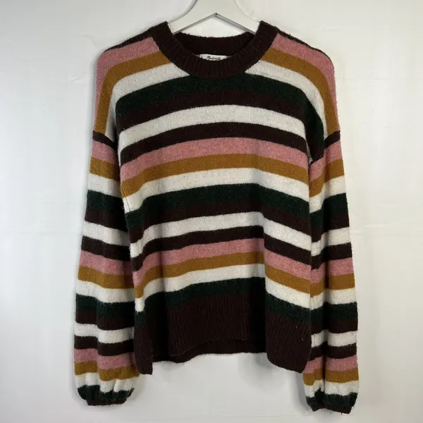 Madewell Sz XS Sweater Striped Payton‎ Pullover Coziest Yarn Merino Wool Alpaca - Image 3