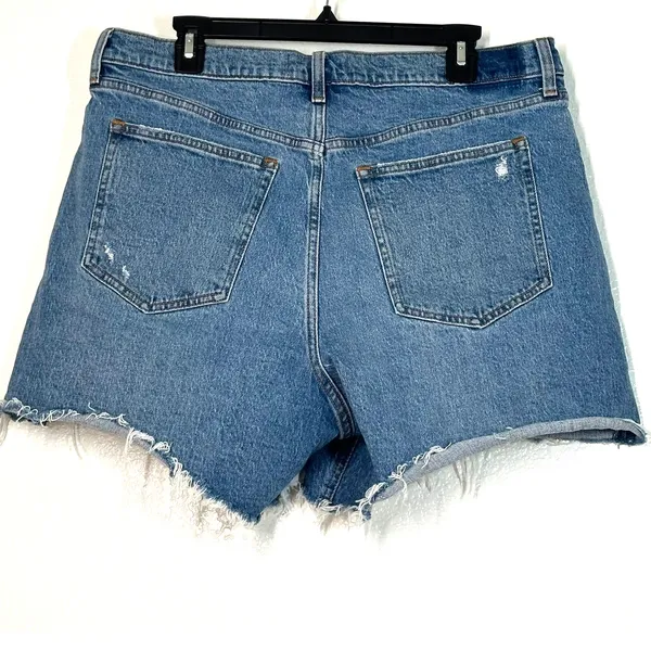 Abercrombie & Fitch 33 /16 Short Jean denim Curve Love Loose Short 5" Inseam - Image 5