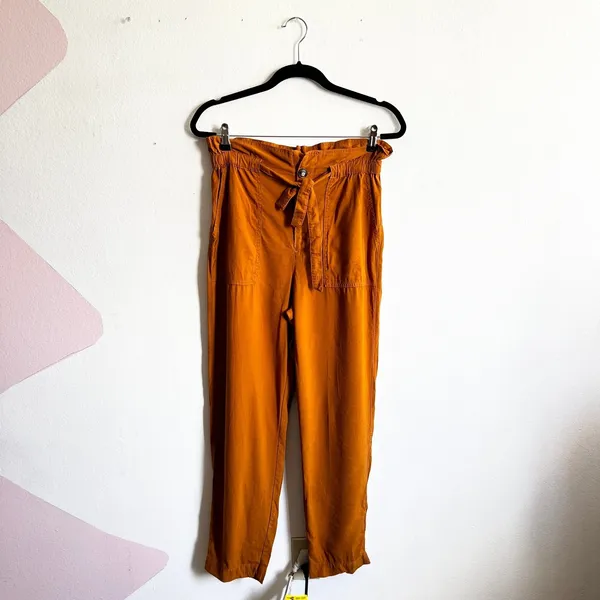 Madewell Dunaway Paperbag Pants Size Small Workwear‎ Mustard Casual - Image 2