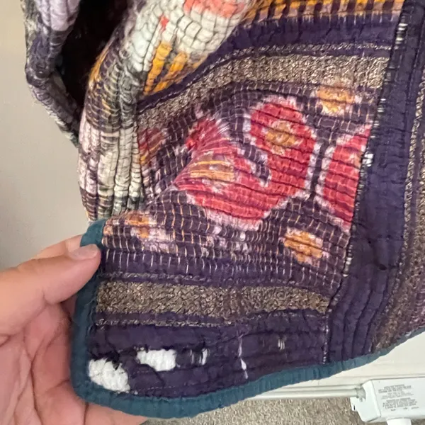 Colorful Patchwork Jacket Sz M Black Size M - Image 5