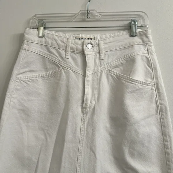 Free people We The Free Come As You Are Denim Maxi Skirt Sz 6 - Image 5