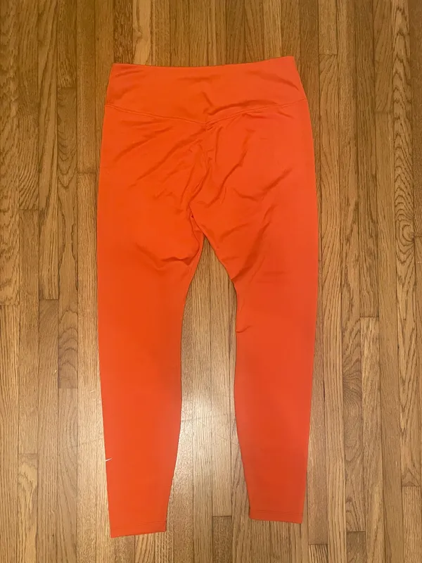 Women’s Nike Dri-Fit Leggings Orange - Image 2