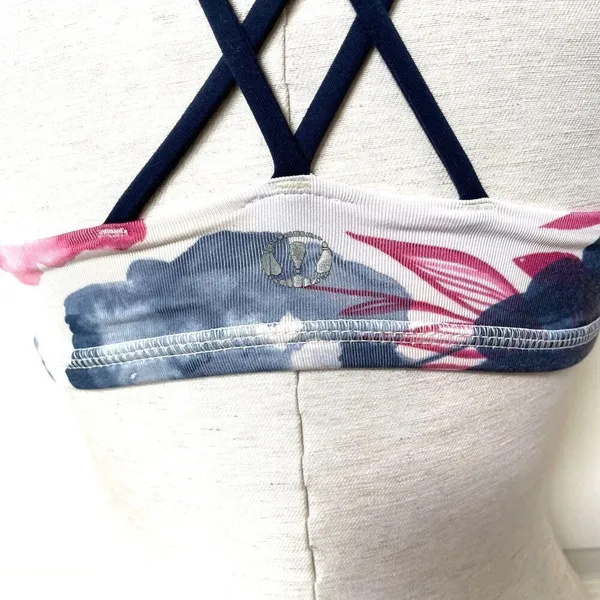 Lululemon pink and blue criss cross strap sports bra - Image 5