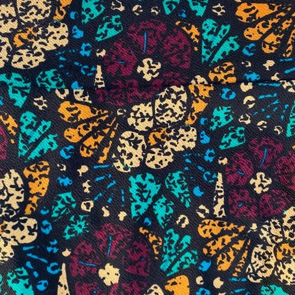 LuLaRoe Pencil Skirt Size‎ L Black Floral Print Stretch Comfortable Women's - Image 3