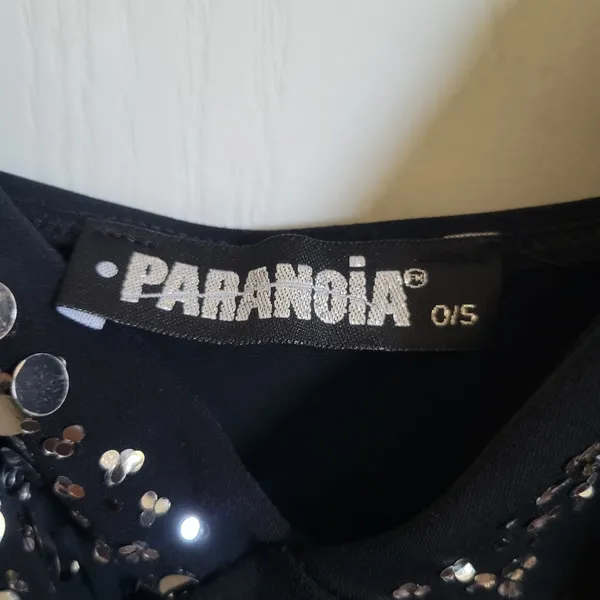 Paranoia Black Sequin Tank Top Small - Image 2