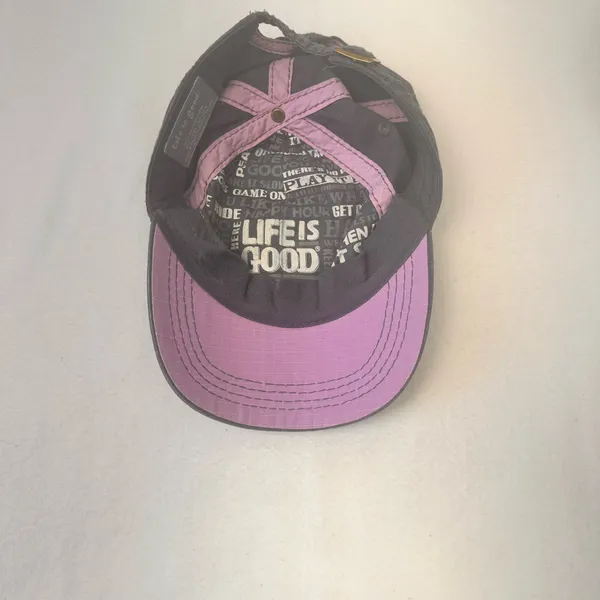 Life Is Good Hat One Size Gray Women's Baseball Cap Embroidered Lightweight - Image 7