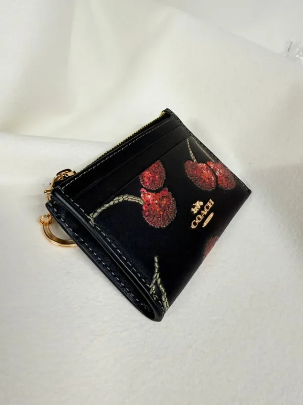 coach Mini Skinny Id Case With Cherry Print cdf83 - Image 4