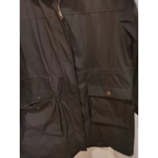 DKNY Womens Water Resistant Black Raincoat Hooded Parka Jacket, Size XXL - Image 8