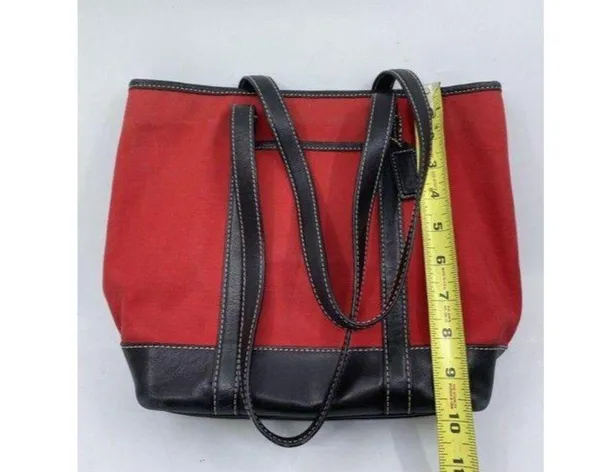 coach large red black nylon shoulder bag - Image 2