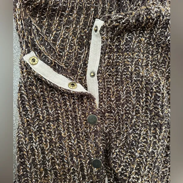 Free People Valentina Tunic Turtleneck Sweater Vest, Side Snaps, Browns - Image 10