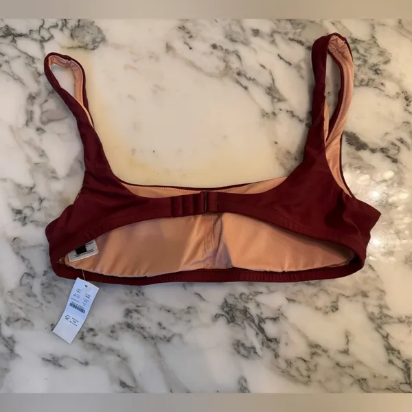 NWT J.Crew Square-Neck Bikini Top – Sienna Brown – Size Medium (Sold Out!) - Image 7