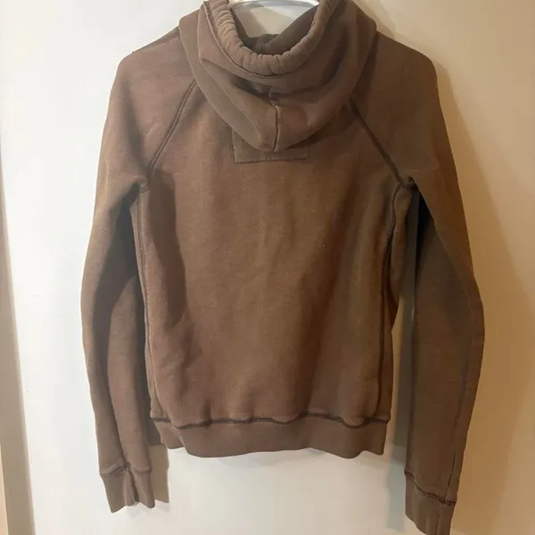 2000s Y2K Hollister Brown Embroidered Logo Hoodie - Image 5