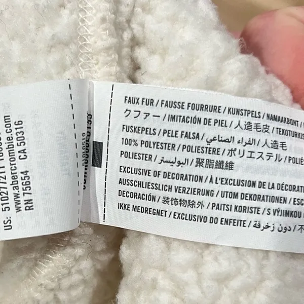 Gilly Hicks White Oversized Sherpa Hoodie Women’s XXS/XS - Image 3
