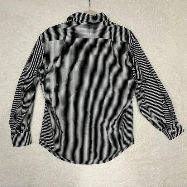Ralph Lauren White Black Label Stripe Button Down Dress Shirt Relaxed Fit Size 8 - Image 6