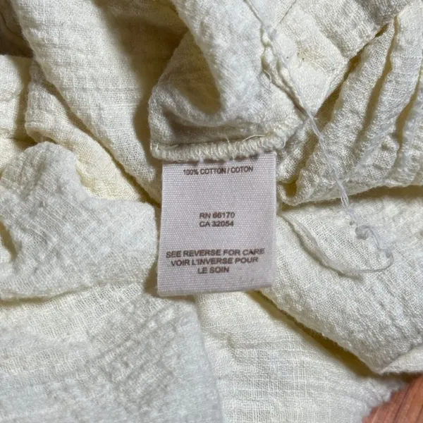 Free People Cotton Gauzy Pale Yellow Romper Small Beach Flowy - Image 10
