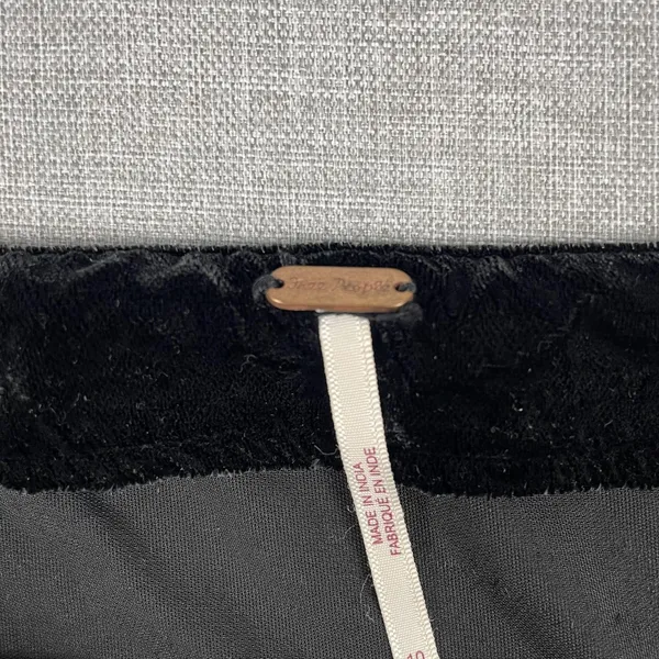 Free People Skirt Womens 10 Black Velvet‎ Mini Lined Zip Party Cocktail - Image 7