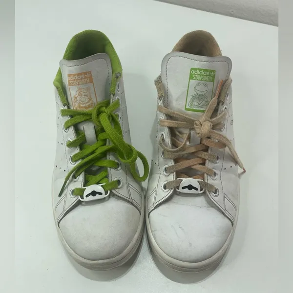 Adidas Stan Smith x Disney Miss Piggy & Kermit 2021 White Sneakers Women 6 - Image 2