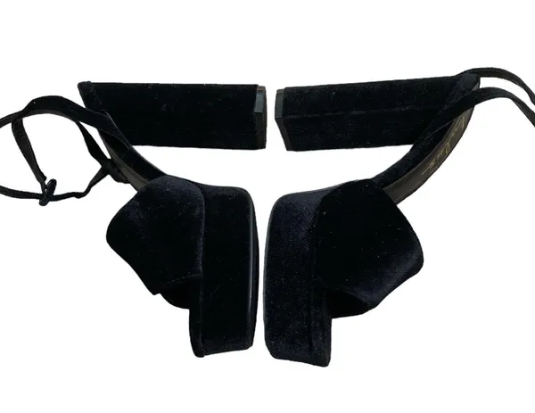 Lulus Gorgyy Black Velvet Open Toe Platform Sandals - Image 4