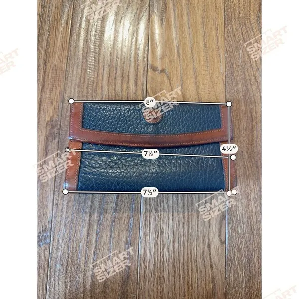 Dooney & Bourke pebbled vintage black and brown leather wallet medium - Image 2