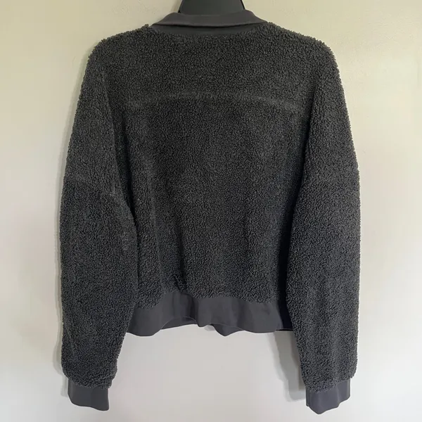 Fabletics XL Gray Dream Polar Fleece Quarter Zip Pullover Cropped Sweatshirt‎ - Image 8