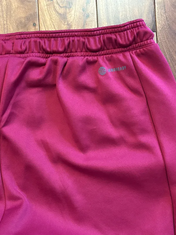 Adidas Pants Womens XL Red Wide Leg AeroReady Sweatpants Polyester Athleisure - Image 12