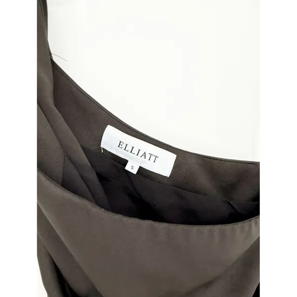 Elliatt Biarritz Satin One Shoulder Maxi Dress Women's Size S Black‎ Formal - Image 5