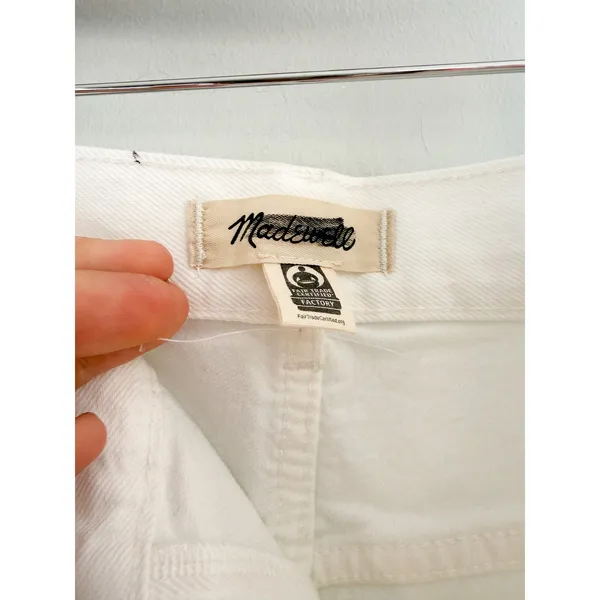Madewell | NWT Low-Slung Baggy Jean White Wide Leg Denim | Sz 30 - Image 6