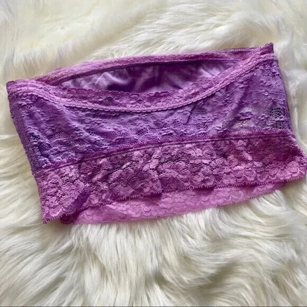Free People Lace Bandeau Light Purple - Image 8