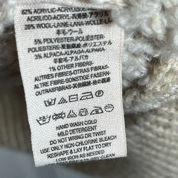 Free People Sz XS Oatmeal Boucle Jacket Fuzzy Cardigan Sweater - Image 12