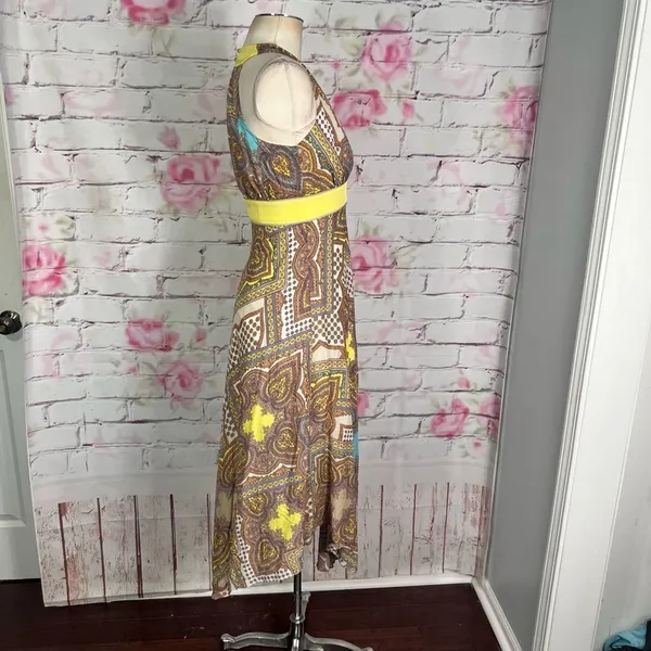 🔥5 for $25 sale🔥 Antonio Melani silk bohemian print asymmetric night out dress - Image 5