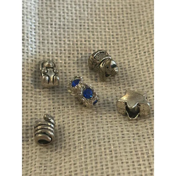 A520 charm bracket silver plated 5 pcs Gray - Image 2
