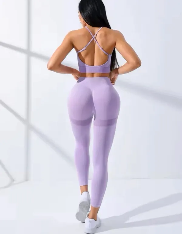Trendy Women's Yoga Set: Athletic Jumpsuit for the Gym & Top - Image 2