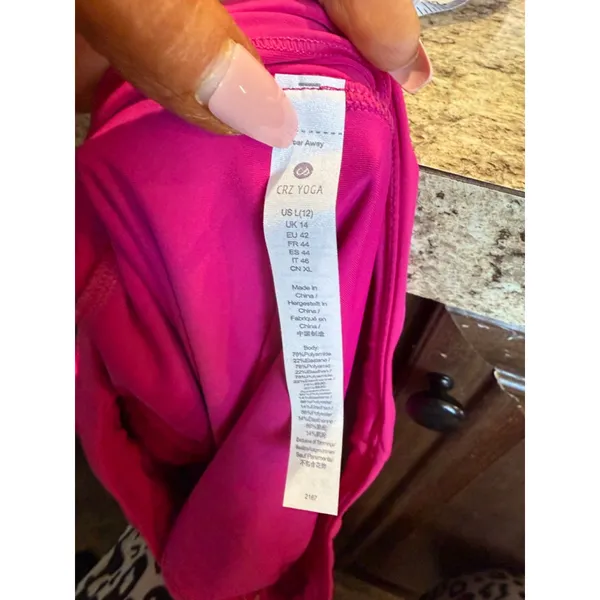 Women's CRZ YOGA Athletic Shorts L Pink - Image 4