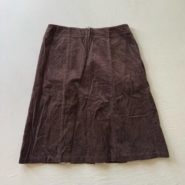 American Vintage Vintage Y2K corduroy A-Line skirt with zipper detail - Image 5