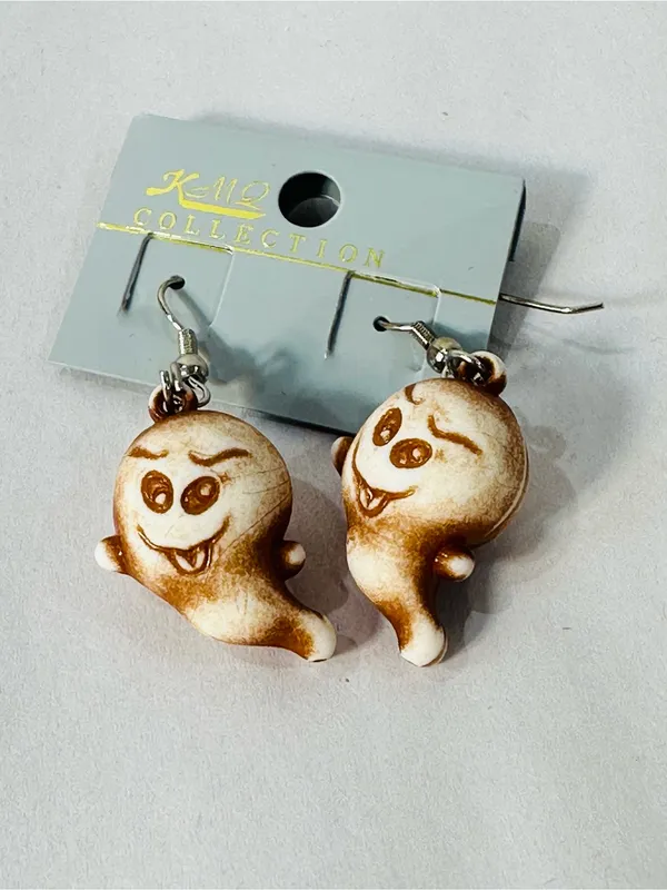 Brown Ghost Charm Earrings for Small Pets Fans - Image 2