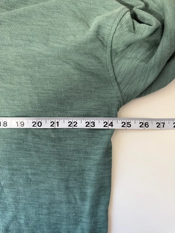 Maurices Relaxed Fit Henley Sweatshirt Solid Teal Green Pullover - Image 6