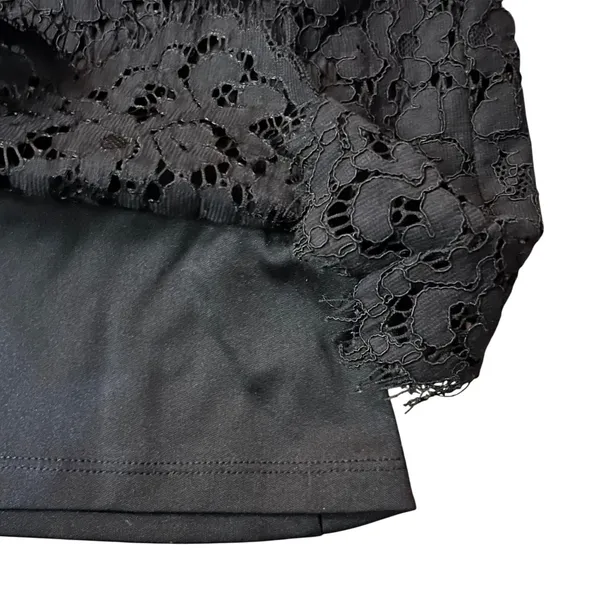 Rafaella Blouse Womens L Used Black Floral Lace Attached Cami - Image 16