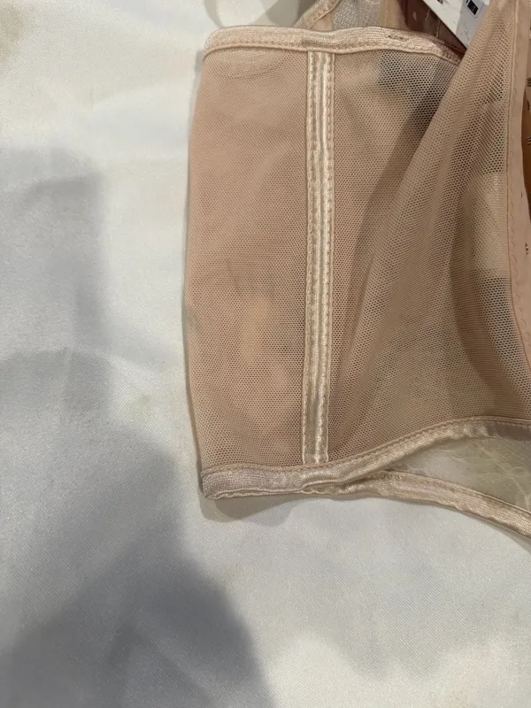 Kaylee Kollection Lacing Mesh Corset Bustier Tan Size L - Image 8