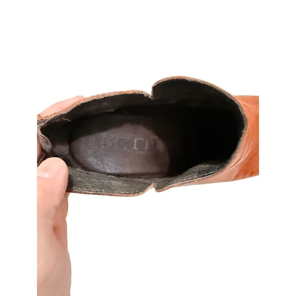 Born kenzy booties brown leather wedge size 9 - Image 5