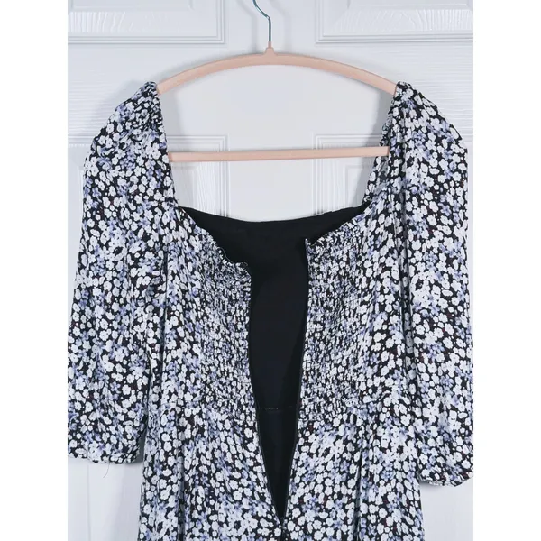 Abercrombie & Fitch Ditsy Floral Midi Dress Size M Tall Cottage Prairie Romantic - Image 7