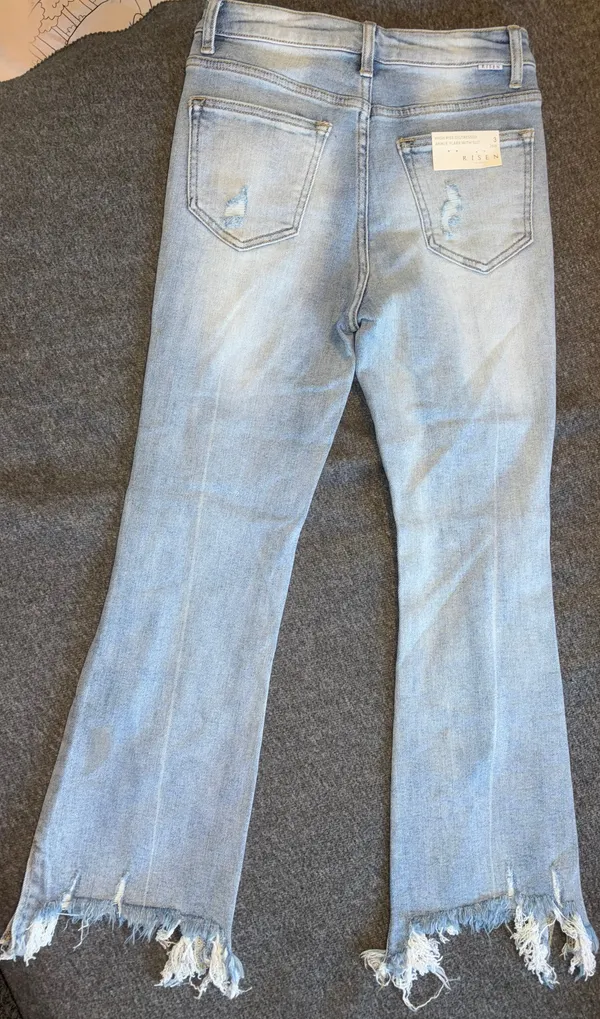 Risen Boutique High Rise Flare Jeans - Image 6