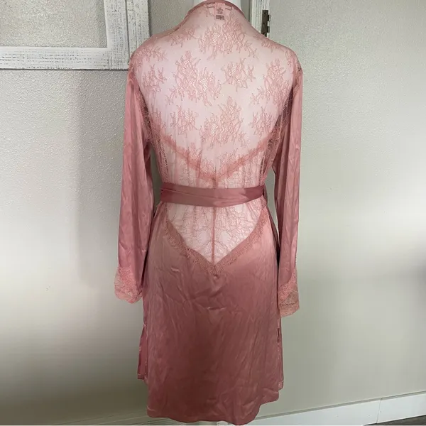 Victoria's Secret Blush Satin Robe - Image 3